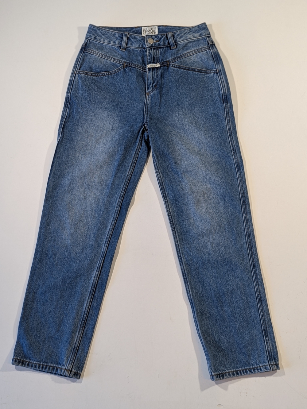 Modern Marithé François Girbaud Paris Straight Leg Jeans Blue 80's Style Size 26